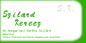 szilard kerecz business card