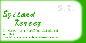 szilard kerecz business card